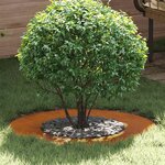 vidaXL Anneau d'Arbre Plat Ø40/70 cm  en acier résistant aux intempéries.