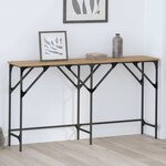 vidaXL Table console chêne artisanal 140 x 29 x 75 cm