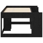 vidaXL Cadre de lit pour enfants avec rangement Chêne noir 80 x 160 cm