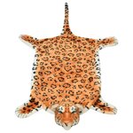 vidaXL Tapis en peluche en forme de léopard 139 cm Marron