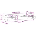 vidaXL Cadre de lit Chêne Sonoma 90 x 190 cm Bois d'ingénierie