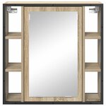vidaXL Armoire Miroir de Salle de Bain Beige 60 x 16 x 60 cm