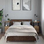 vidaXL Tables de chevet 2 Pièces chêne artisanal bois d'ingénierie