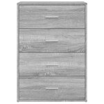 vidaXL Buffet sonoma gris 60x31x84 cm bois d'ingénierie