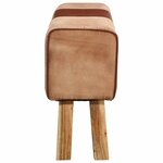 vidaXL Banc saut de cheval 160 cm Marron Cuir véritable et bois acacia