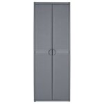 vidaXL Armoire de rangement de jardin gris 65x45x172 cm PP rotin