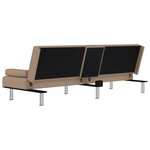 vidaXL Canapé-lit avec porte-gobelets cappuccino similicuir