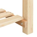 Jardinier vidaXL avec grilles 203x53x76 cm en bois massif de sapin