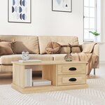 vidaXL Table basse Chêne sonoma 90x50x35 cm Bois d'ingénierie