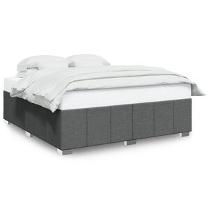 vidaXL Cadre de lit sans matelas gris foncé 180x200 cm tissu