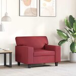 vidaXL Fauteuil Rouge bordeaux 60 cm Similicuir