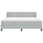 Lit Box Spring vidaXL avec Matelas Gris clair 180x200 cm en Velours