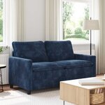 vidaXL Canapé Bleu marine 156 x 81 x 87 5 cm Polyester