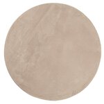 vidaXL Tapis HUARTE à poils courts doux et lavable sable Ø 80 cm