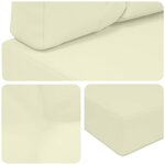 vidaXL Coussin de canapé d'extérieur 2 Pièces Crème Polyester