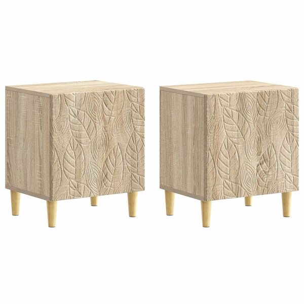 vidaXL Table de chevet 2 pièces Chêne Sonoma 43 x 34 5 x 50 cm