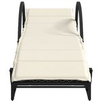 vidaXL Chaises longues lot de 2 avec coussins noir résine tressée
