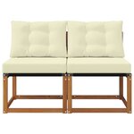 vidaXL 2 Pièce Canapé du milieu extérieur