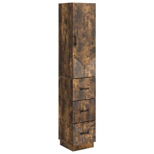 vidaXL Ensemble de Meubles 2 Pièces Chêne fumé 33 x 34 5 x 87 cm