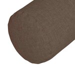 vidaXL Coussins d'accent 2 Pièces Marron Ø 15 x 40 cm tissu
