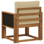 vidaXL Sofa de milieu extérieur Bois d'Acacia Massif Naturel