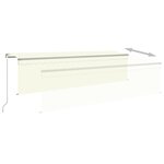 vidaXL Auvent rétractable manuel avec store et LED 5x3 m Crème