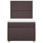 vidaXL Sommier à lattes de lit avec matelas Marron foncé 90x200 cm