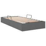 vidaXL Lit de Rangement avec stockage Gris foncé 90 x 190 cm Tissu