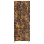 vidaXL Ensemble de Meubles 2 Pièces Chêne fumé 66 x 34 5 x 90 cm