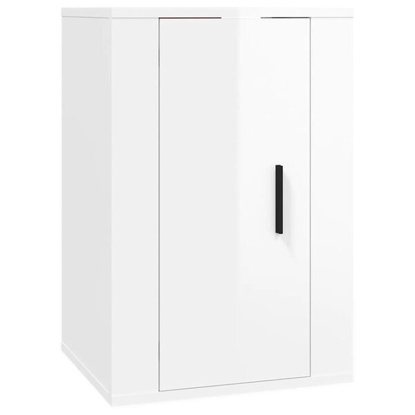 vidaXL Meuble TV mural Blanc brillant 40x34 5x60 cm