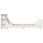 vidaXL Cadre de lit sans matelas blanc 75x190 cm bois de pin massif