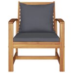 vidaXL Chaises de jardin 2 Pièces Naturel 60 x 65 x 76.5 cm