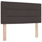 vidaXL Lit à ressorts avec matelas Marron foncé 200 x 90 cm tissu