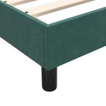 vidaXL Cadre de lit sans matelas vert foncé 140x220 cm velours