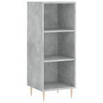 vidaXL Buffet haut Gris béton 34 5x34x180 cm Bois d'ingénierie