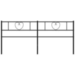 vidaXL Tête de lit métal noir 193 cm