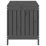 vidaXL Boîte de rangement de jardin Gris 115x49x60 cm Bois de pin