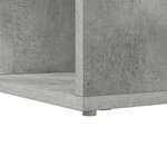 vidaXL Bureau d'angle avec étagère Gris béton 101.5 x 149.5 x 149.5 cm