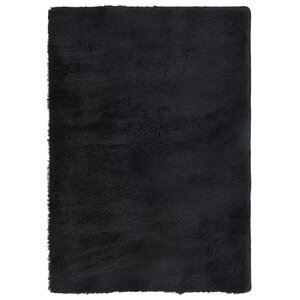 vidaXL Tapis shaggy à poils longs NAVARRA noir 160x230 cm polyester