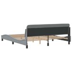vidaXL Cadre de lit Dover gris clair 183x213 cm tissu