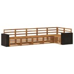 vidaXL Ensemble de canapés d'extérieur 6 pc Naturel Polyester