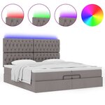VidaXL Cadre de lit ottoman avec matelas taupe 200x200cm tissu