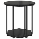 vidaXL Ensemble de tables d'appoint 2 Pièces Chêne noir 50 x 50 x 50.5 cm