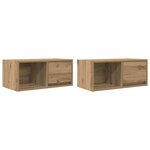 vidaXL Meubles TV 2 Pièces chêne artisanal 60x31x25 5cm bois d'ingénierie