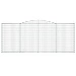 vidaXL Paniers à gabions arqués 7 Pièces 400x30x160/180 cm Fer galvanisé