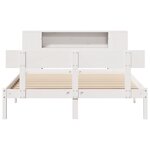 vidaXL Lit bibliothèque sans matelas blanc 140x190 cm bois pin massif