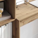 vidaXL Bureau avec tiroir avec étagère 2 Pièces Chêne artisanal