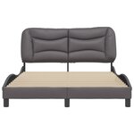 vidaXL Cadre de lit sans matelas Hvar gris 140x190 cm similicuir
