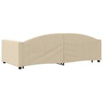 vidaXL Lit de jour avec lit gigogne crème 100x200 cm tissu