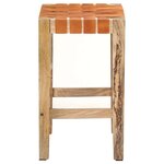vidaXL Tabourets de bar lot de 2 marron cuir véritable 60 cm